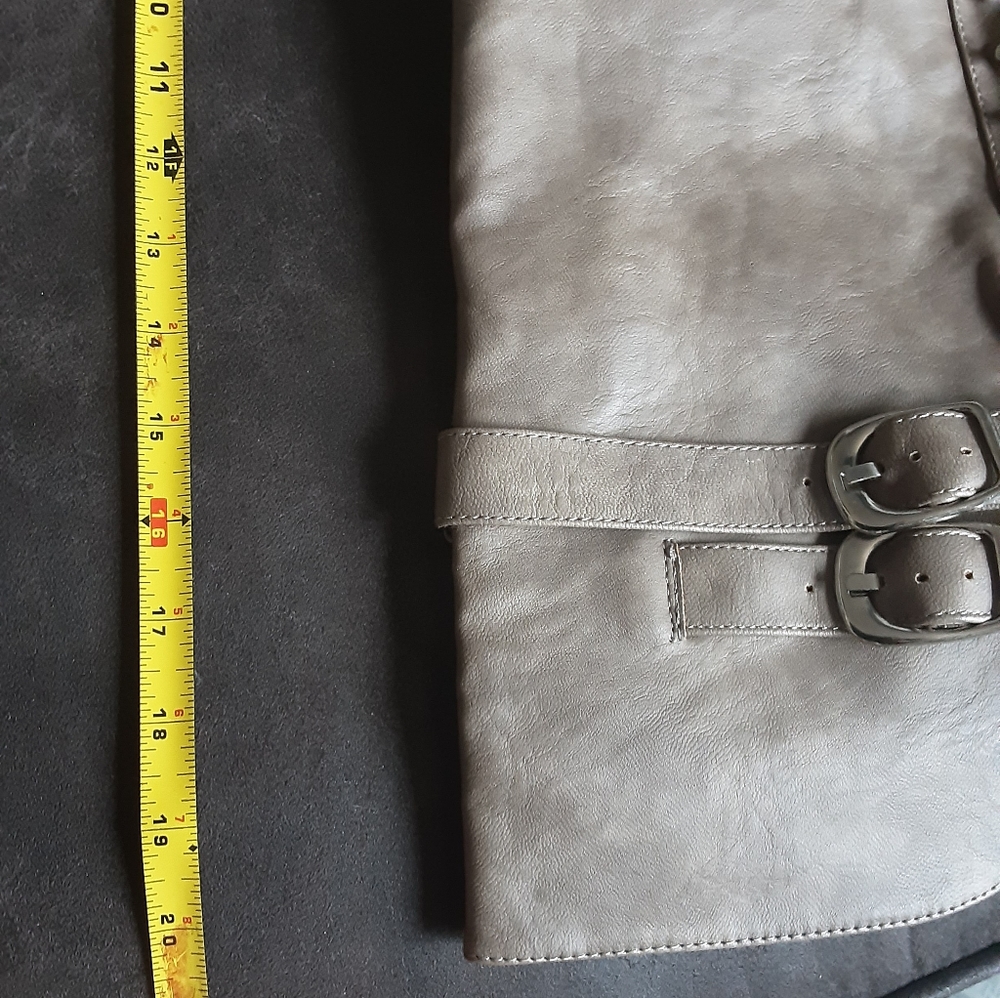 NWOB GRAY/TAUPE TALL RIDING BOOT 8 - Picture 5 of 10